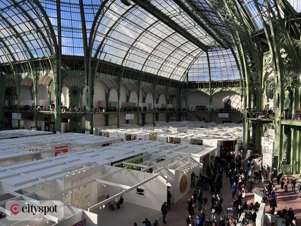 Unter dem Glas-Stahl-Schiff des Grand Palais während der Art Basel Paris