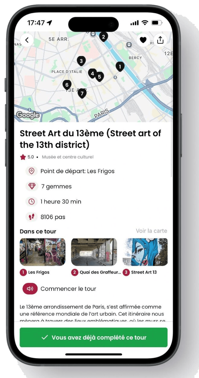 CitySpot-Tourdetails für die Streetart im 13. Arrondissement